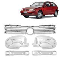 Kit Aplique Maçaneta+Par Retrovisor+Grade Dianteira Gol/Parati/Saveiro G2 1995 a 1999 - Shekparts