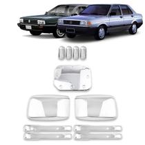 Kit Aplique Maçaneta+Retro+Tampa Comb.+Pino da Válvula de Pneu - Voyage/Parati/Santana G1 1988-1994