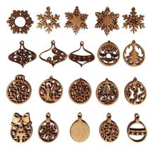 Kit Aplique Recorte Laser Mdf Cru Artesanato Enfeite Árvore de Natal