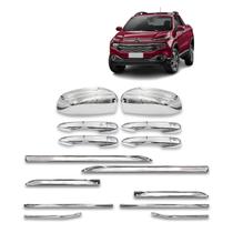 Kit Apliques Cromado Maçaneta C/ keyless Retrovisor Friso Pestana