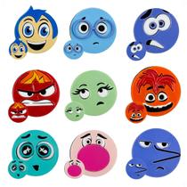 Kit Apliques Emoções Divertidamente 9pçs Redondo Artesanato