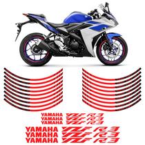 Kit Apliques Frisos Refletivos Roda Yamaha Yzf R3 Vermelho Kit Apliques Frisos Refletivos Roda Yamaha Yzf R3 Vermelho