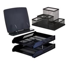 Kit - Apoio Para Leitura, Porta Correspondência, Organizador Mesa Aramado
