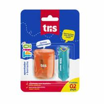 Kit Apontador + Borrachas Em Cores Neon Trio - 2 Peças - Cartela Kit Apontador + Borrachas Em Cores Neon Trio - 2 Peças - Cartela