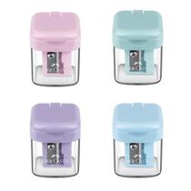 kit Apontador Minibox c/ Depósito 4 Cores Tons Pastel - Faber-Castell