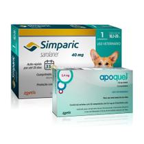 Kit Apoquel 5,4mg + Simparic Antipulgas Cães de 10,1 a 20kg 1 Comprimido