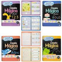 Kit aprenda em casa eu escrevo! com caneta magica: alfabeto + coordenacao motora + numeros + primeiras palavras Kit aprenda em casa eu escrevo! com caneta magica: alfabeto + coordenacao motora + numeros + primeiras palavras