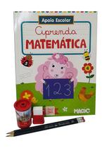 Kit Aprenda Matemática + Lápis Borracha Apontador Faber Castell