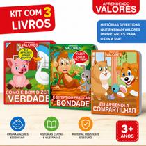 Kit Aprendendo Valores: Como é Bom Dizer a Verdade, É Divertido Praticar a Bondade, Eu Aprendi a Compartilhar Kit Aprendendo Valores: Como é Bom Dizer a Verdade, É Divertido Praticar a Bondade, Eu Aprendi a Compartilhar