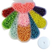 Kit aprox 2300 pçs Miçangas Mini Pérolas Tradicional ou Leitosa 4mm Kit aprox 2300 pçs Miçangas Mini Pérolas Tradicional ou Leitosa 4mm