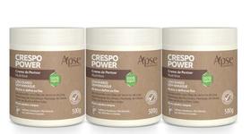 Kit Apse 3 Cremes de Pentear Crespo Power Finalizador Vegano - Apse Cosmetics