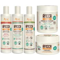 Kit Apse África Baobá 5 Itens Tratamento Capilar Linha Completa Cabelo Vegano Limpeza Finalização - DEPILFLAX