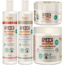 Kit Apse África Baobá Shampoo + Condicionador + Mascara + Creme De Pentear Completo Profissional