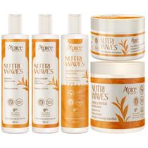 Kit Apse Apice Nutri Waves Tratamento Completo 5 Produtos Acidificante Capilar Vegano Uso Diário