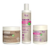 Kit Apse Ativador e Gelatina Cachos e Creme Pentear Crespo