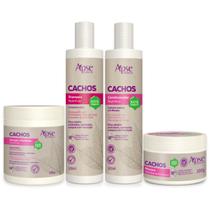 Kit Apse Cabelos Cacheados Shampoo, Condicionador, Máscara e Ativador (4 Itens)