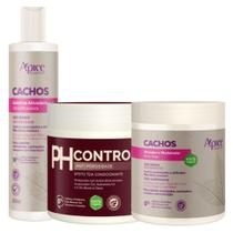 Kit Apse Cachos Anti Porosidade Creme Pentear Ativador De Cachos + Mascara Ph Control 500g
