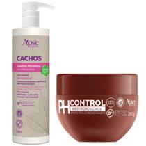 Kit Apse Cachos Anti Porosidade Gelatina Ativadora De Cachos Grande + Mascara Ph Control 280g Kit Apse Cachos Anti Porosidade Gelatina Ativadora De Cachos Grande + Mascara Ph Control 280g