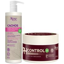 Kit Apse Cachos Anti Porosidade Gelatina Ativadora De Cachos Grande + Mascara Ph Control 300g