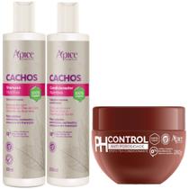 Kit Apse Cachos Anti Porosidade Shampoo + Condicionador + Mascara Ph Control 280g