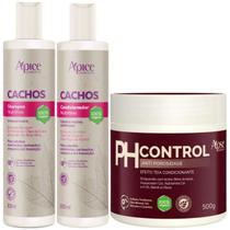 Kit Apse Cachos Anti Porosidade Shampoo + Condicionador + Mascara Ph Control 500g
