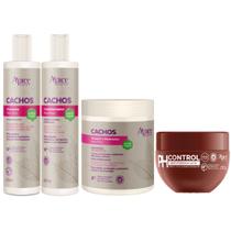 Kit Apse Cachos Antiporosidade Shampoo Condicionador Ativador De Cachos + Mascara Ph Control 300g