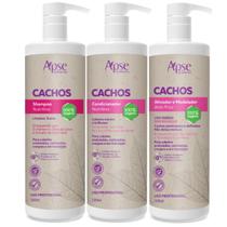 Kit Apse Cachos Nutritivos Para Cabelos Cacheados 3X1000Ml - Apse Cosmetics