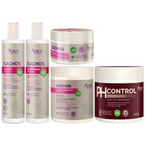 Kit Apse Cachos Sh + Cond + Mascara + Ativador + PH Control Cachos Profissional Completo Grande