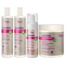 Kit Apse Cachos Shampoo + Condicionador + Mousse + Ativador Tratamento Capilar Cacheado Vegano