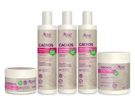 Kit Apse Cachos Shampoo, Condionador, Gelatina, Másc e Ativador - Apse Cosmetics