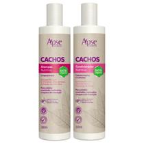 Kit Apse Cachos Shampoo e Condicionador Nutritivo Limpeza Suave Hidratação Capilar 300ml