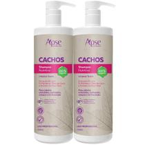 Kit Apse Cachos Shampoo e Condicionador Nutritivo Limpeza Suave Hidratação Profissional Grande 1l