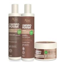 Kit Apse Crespo Co Wash, Gelatina e Máscara 300g Vegano