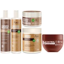 Kit Apse Crespo Power 5 Produtos Anti Porosidade Capilar Completo Com Mascara Ph Control 280g Kit Apse Crespo Power 5 Produtos Anti Porosidade Capilar Completo Com Mascara Ph Control 280g