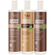 Kit Apse Crespo Power Co Wash + Condicionador + Gelatina Umidificadora Ativadora Cabelo Vegano