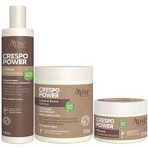 Kit Apse Crespo Power Co Wash + Mascara + Creme Pentear Nutritivo Cabelo Vegano Completo