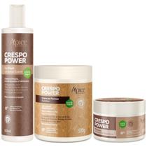 Kit Apse Crespo Power Co Wash + Mascara + Creme Pentear Nutritivo Cabelo Vegano Completo