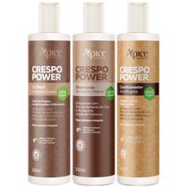 Kit Apse Crespo Power Co Wash + Shampoo + Condicionador Acidificante Hidratação Cabelo Vegano