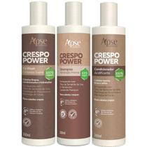 Kit Apse Crespo Power Co Wash + Shampoo + Condicionador Acidificante Hidratação Cabelo Vegano