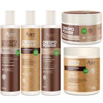 Kit Apse Crespo Power Linha Completo 5 Produtos Tratamento Cabelo Vegano Profissional