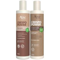 Kit Apse Crespo Power Shampoo + Condicionador Acidificante Hidratação Cabelo Vegano Profissional