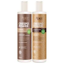 Kit Apse Crespo Power Shampoo + Condicionador Acidificante Hidratação Cabelo Vegano Profissional