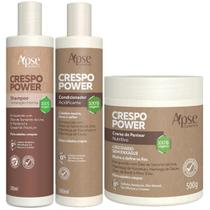 Kit Apse Crespo Power Shampoo + Condicionador + Creme De Pentear Nutritivo Cabelo Vegano