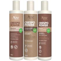 Kit Apse Crespo Power Shampoo + Condicionador + Gelatina Umidificadora Ativadora Cabelo Vegano