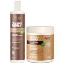 Kit Apse Crespo Power Tratamento Finalização Completo Co Wash E Creme De Pentear Vegano