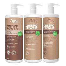 Kit Apse Crespo Shampoo Condicionador Creme de Pentear 1l