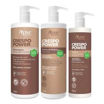 Kit Apse Crespo Shampoo Creme de Pentear 1l + Gelatina 500ml