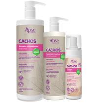 Kit Apse Para Cabelos Cacheados Finalizadores brilhosos Ativador, Gelatina e Mousse