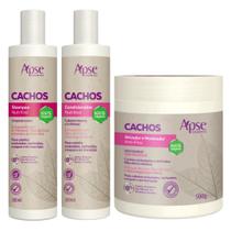 Kit Apse Shampoo + Condicionador + Ativador De Cachos Tratamento Capilar Cacheado Profissional