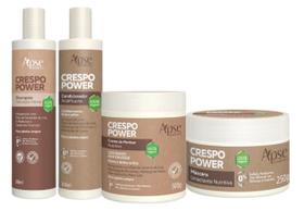 Kit Apse Shampoo, Condicionador, Creme de Pentear e Máscara Crespo Power - Apse Cosmetics